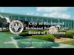 Image for Richmond Power and Light Board of Directors Meeting of September 8, 2026