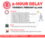 Image for 2-Hour Delay - THURSDAY, February 19, 2026