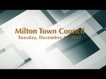 Image for Milton Town Council Meeting of December 12, 2023