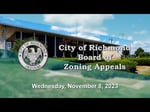 Image for City of Richmond Board of Zoning Appeals of November 8, 2023