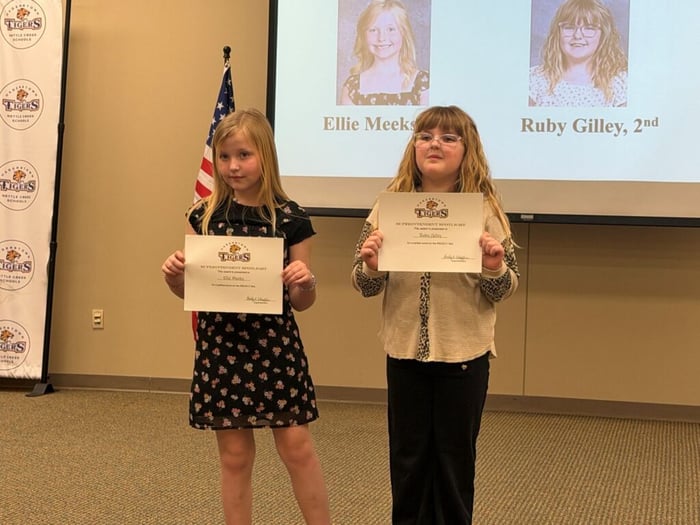 Image for 2 perfect IREAD scores celebrated at board meeting 