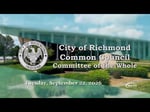 Image for Richmond Common Council Committee of the Whole of September 22, 2026 (Complete Meeting Recording)