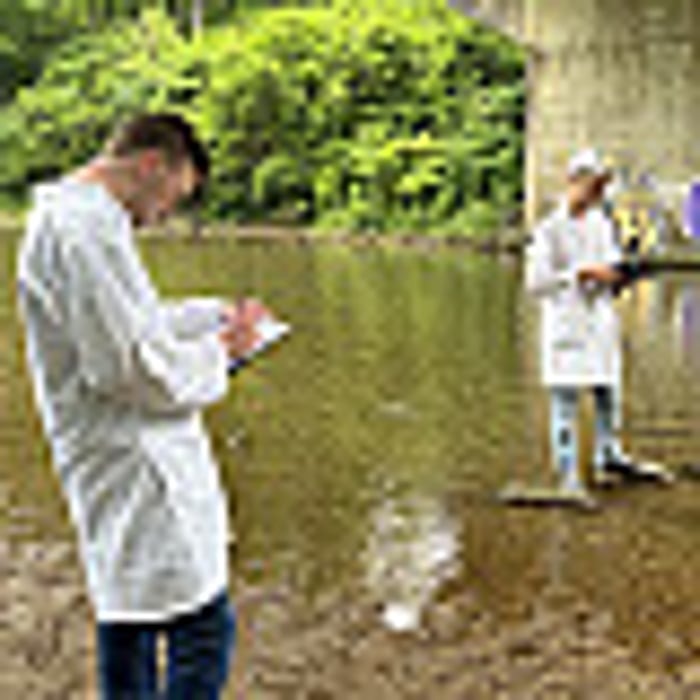 Image for IU East Students and Faculty Member examine Water Quality in the Whitewater River