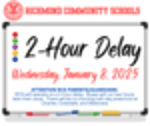 Image for 2-Hour Delay - Wednesday, January 8, 2025