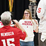 Image for National Championship Football Trophy Tour Draws IU Fans