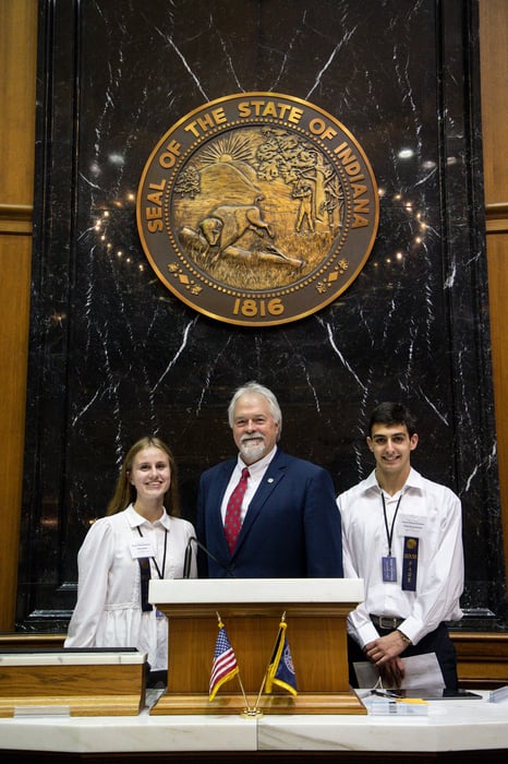Image for Students experience state legislature as House, Senate pages
