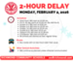 Image for 2-Hour Delay - Monday, February 2, 2026
