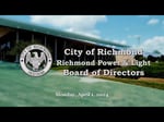 Image for City of Richmond Power and Light Board of Directors Meeting of April 1, 2024