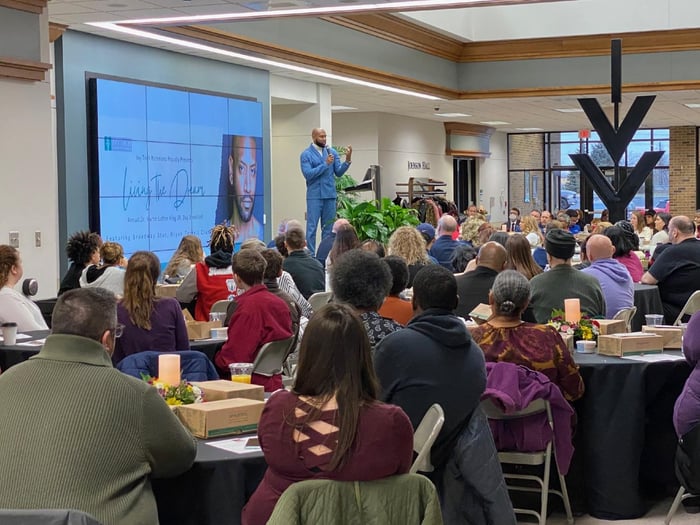 Image for Motivating, funny, and emotional presentation this morning titled "Living The Dream" at Ivy Tech fro...