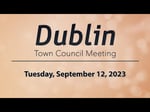 Image for Dublin Town Council Meeting of September 12, 2023