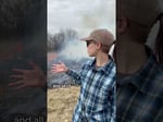 Image for A controlled burn back campus took place yesterday 🔥 #ecology #prairie #controlledburn #fire