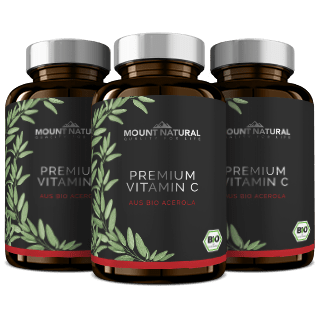 MOUNT NATURAL Produktbild 3er-Paket Premium Vitamin C aus Bio Acerola