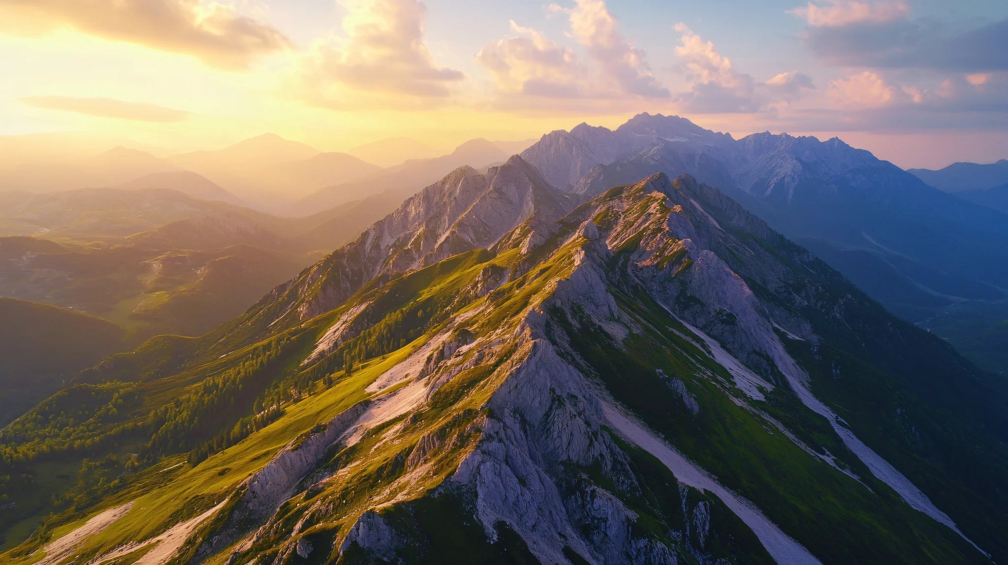 Mountain peak representing financial growth and prosperity