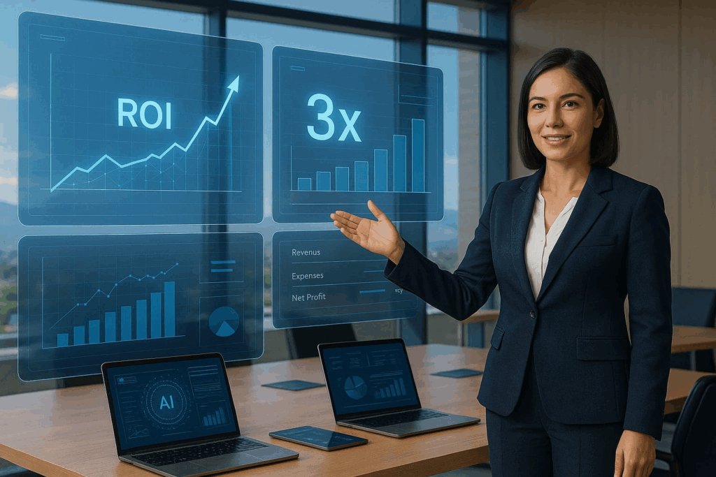 ROI 3x resultados consultoria inteligencia artificial chile empresas medibles