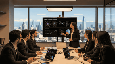 Ecosistema empresarial capacitaciones IA Chile profesionales Santiago tecnología