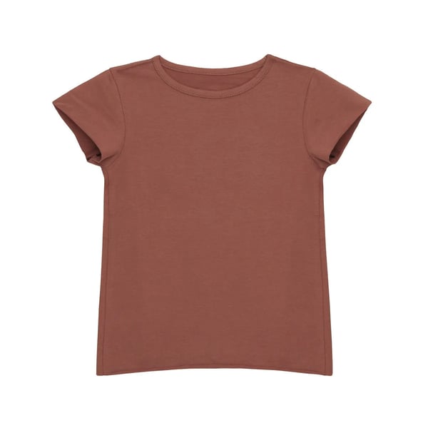 Little Hedonist unisex organic cotton t-shirt in Potters Clay