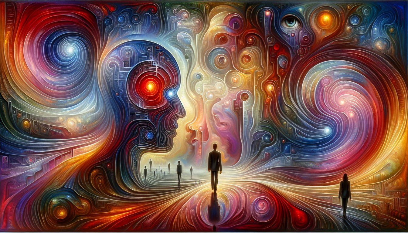 An illustration depicting decision fatigue as a brain struggling with numerous choices, highlighting the challenge of maintaining decision-making quality throughout the day.