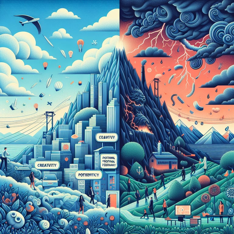 Image depicting the competitive and ambitious nature of Type A personalities, characterized by a strong drive for success and high productivity levels.