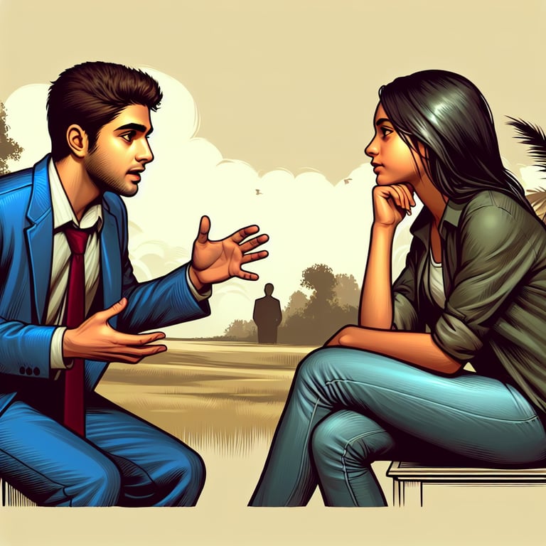 Caption 2: Engaging in meaningful conversations requires knowing which topics to approach and which to avoid for a smoother interaction.