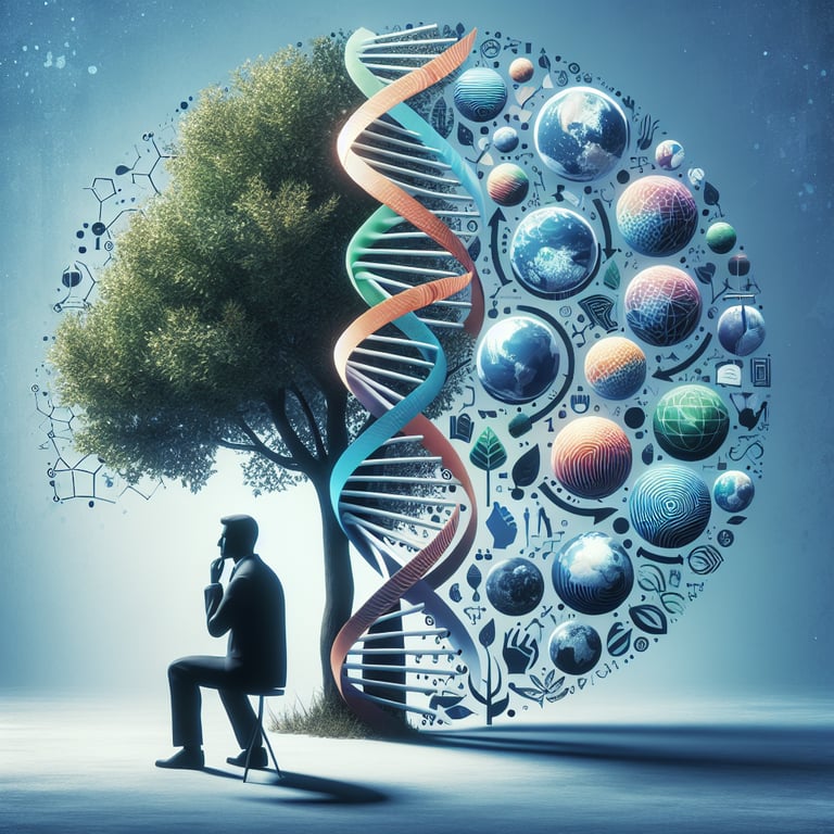 Socio-cultural and physical environments significantly shape our values, beliefs, and personality traits.