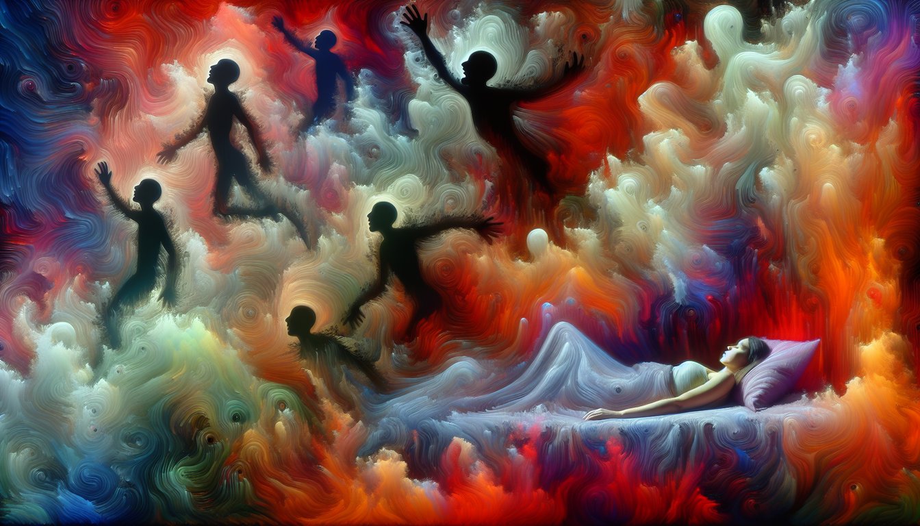 A dream journal with handwritten entries illustrates how recording dreams can help identify patterns and reveal insights into the subconscious mind.