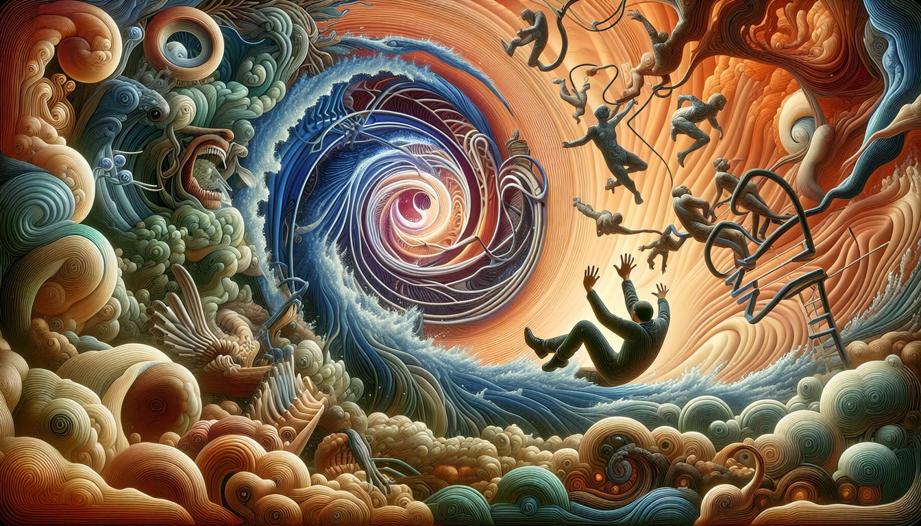 Visual representation of techniques to break the doomscrolling habit, including setting boundaries and practicing mindfulness.