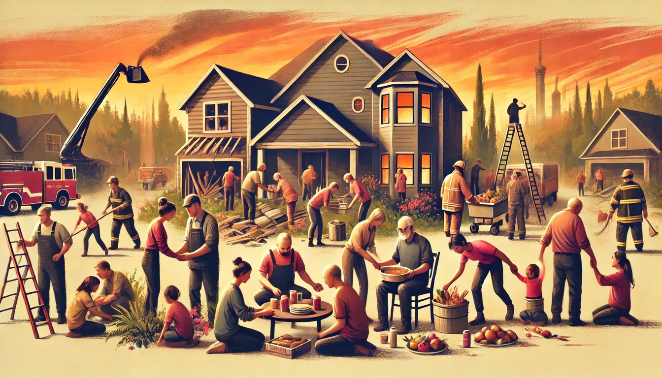 The vital role of community solidarity in fostering resilience and aiding recovery after a house fire.