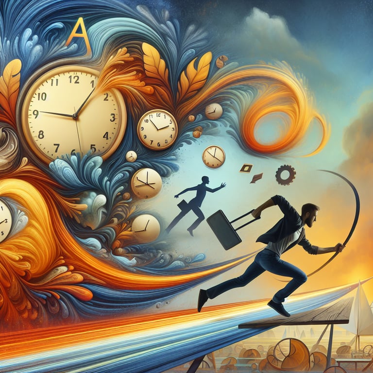 Image portraying the impact of Type A personality traits on physical health, emphasizing the need for stress management to prevent cardiovascular risks and improve sleep quality.