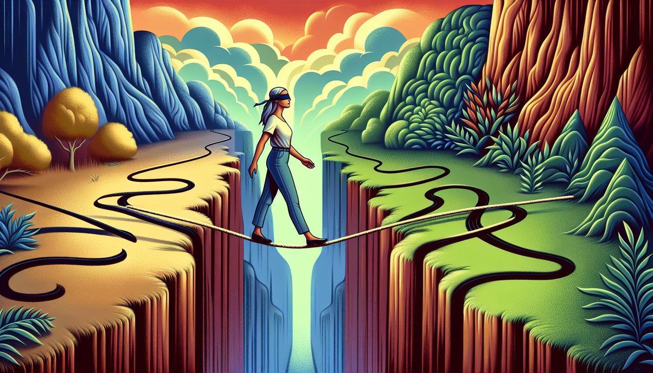 Visual representation of a moral bank account concept, showing how good deeds accumulate 'goodness points' that people might be tempted to spend on indulgences.