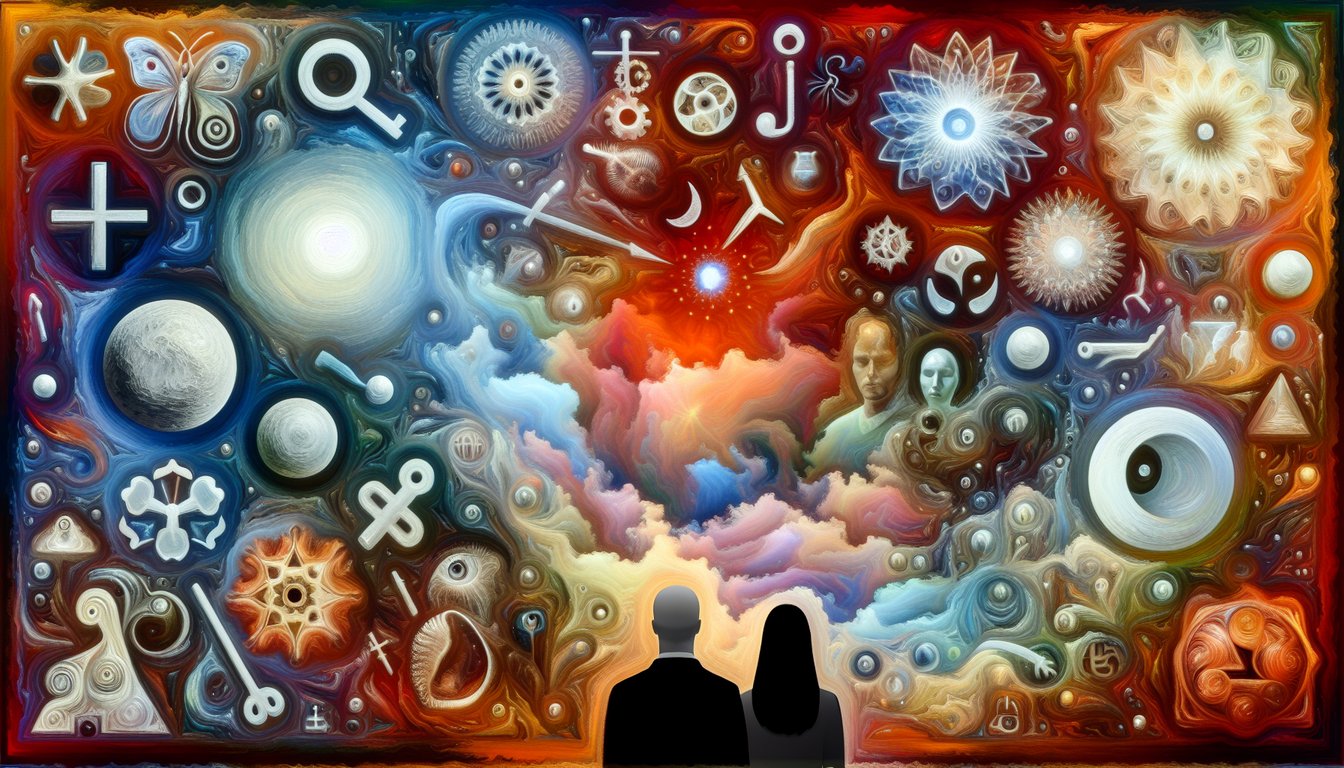 An illustration depicting the brain's disordered state during fever dreams.
