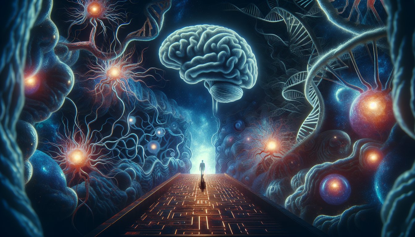 A creative depiction of the interplay between memory and imagination in fever dreams, highlighting the brain's narrative construction during illness.