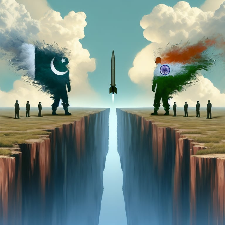 Image illustrating the concept of provocation, highlighting its role in international conflicts such as the missile launch by Pakistan aimed at India.