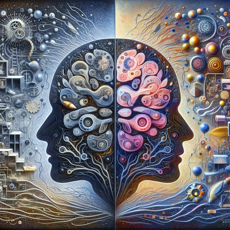 Comparison of Schizoaffective Disorder and Schizophrenia highlighting key differences in symptoms and treatment approaches.