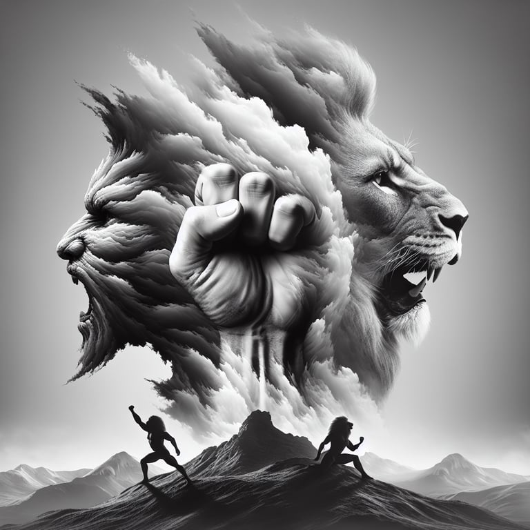 Image representing the Cold War nuclear arms race, driven by fear and insecurity between the USA and the Soviet Union.