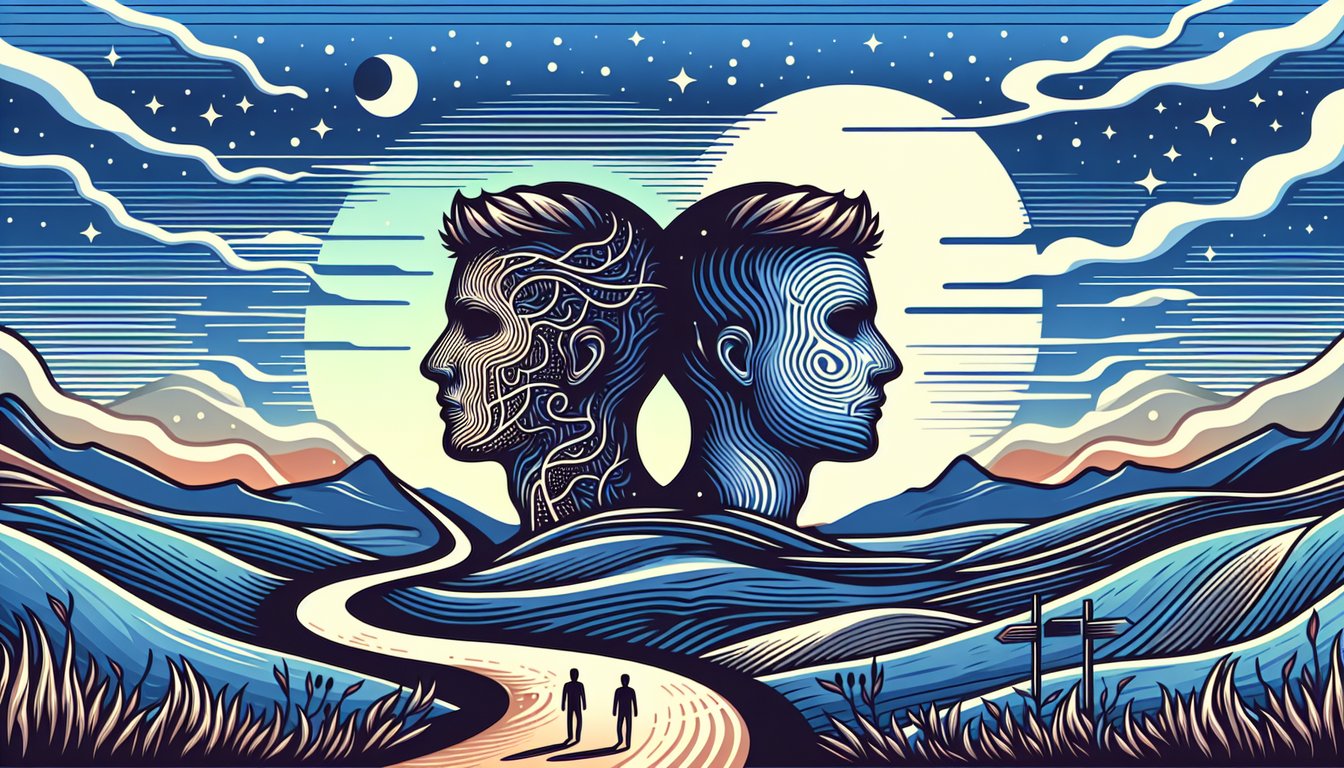 Visual metaphor for the 'ick list' deception, showing how our brains' biases and misconceptions can lead us away from true compatibility in relationships.