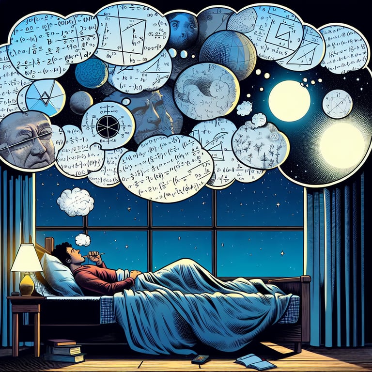 Cognitive processes like rumination and worry can intensify nighttime overthinking, impacting sleep quality.