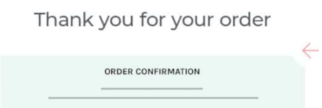 thank you for your order