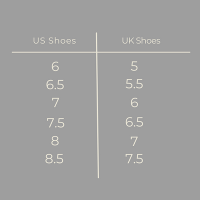 US UK Clothing and Shoe Size Conversion Chart