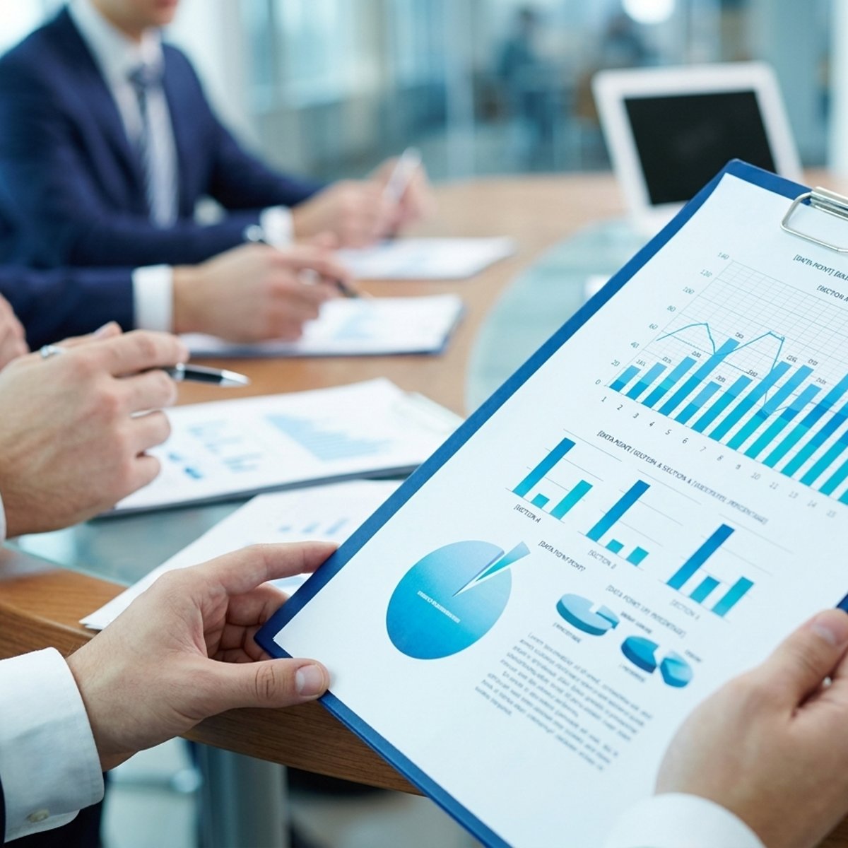 Equipo revisando gráficos para alinear presupuesto y estrategia