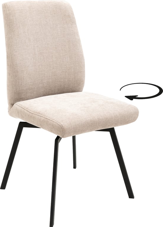 $Bilde av Alfa regulerbar stol (med sving og svart stål understell, stoff City)