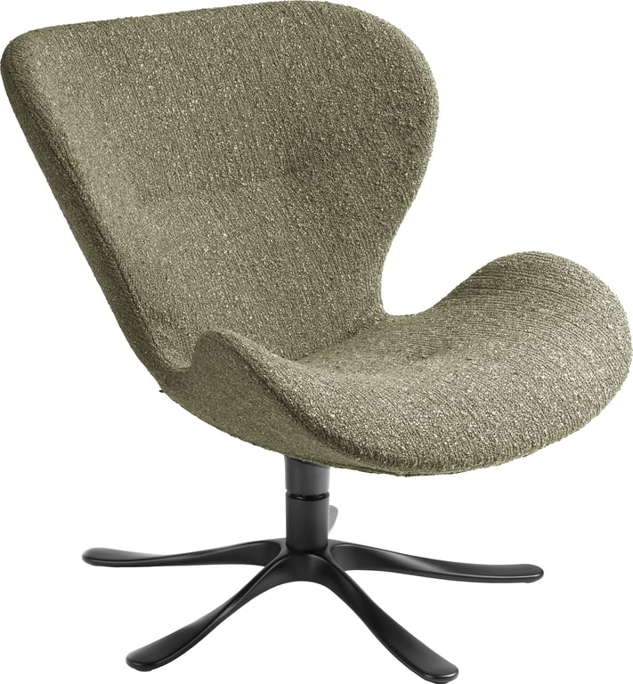 Stoff Denali Olive, svart aluminiumsfot med sving