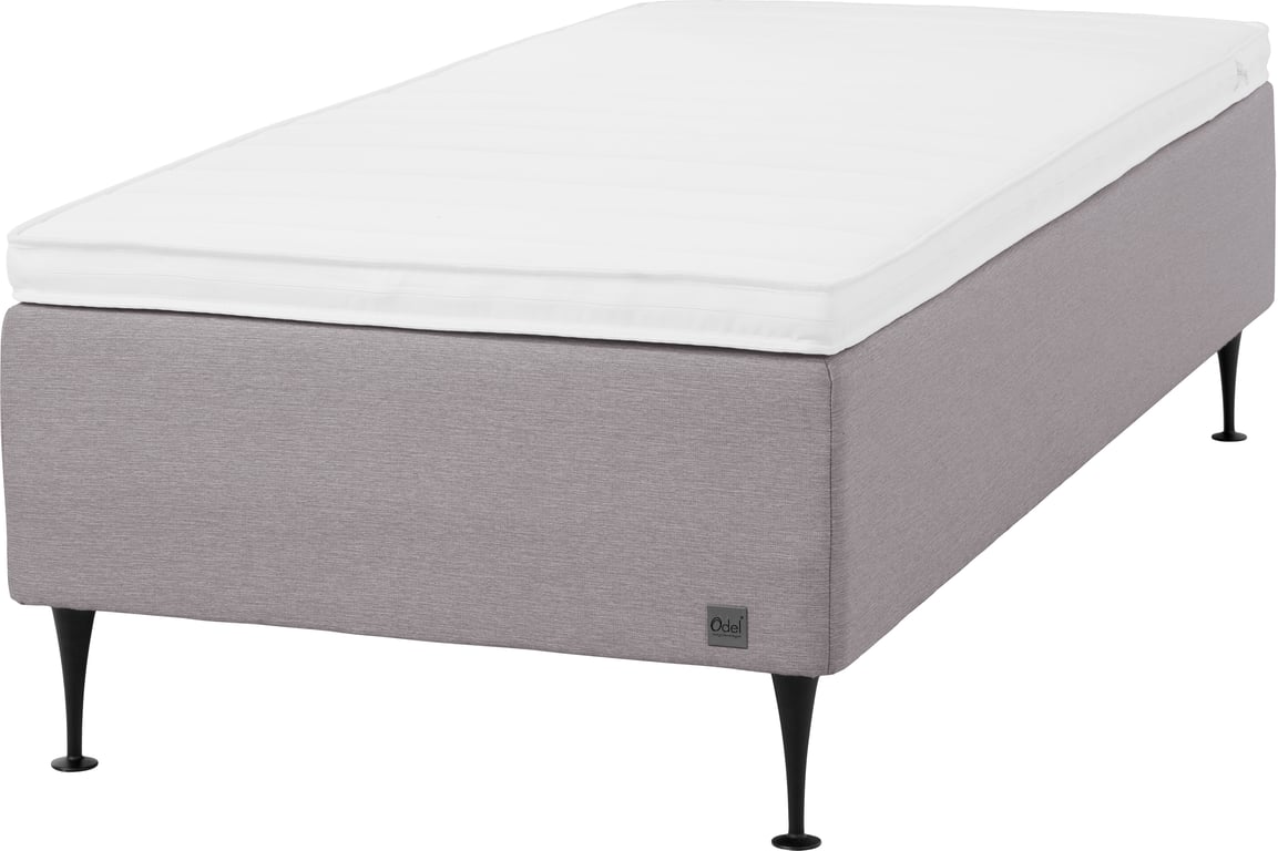 Bilde av Odel® Foss rammeseng 80x200 (Tekstil Dovre koks, medium liggekomfort, inkludert Odel 35 overmadrass og sengeben)