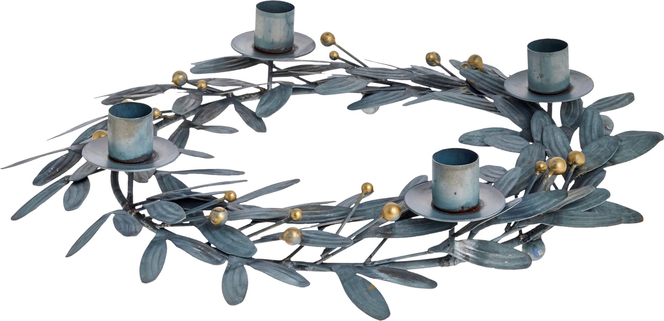 Bilde av Mistlia adventsstake misteltein (Ø: 34 cm, antikk grå)