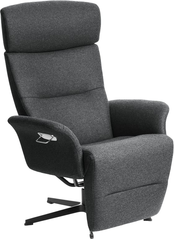 Bilde av Conform Master recliner (svingfot alu svart stoff Sheford dark grey)