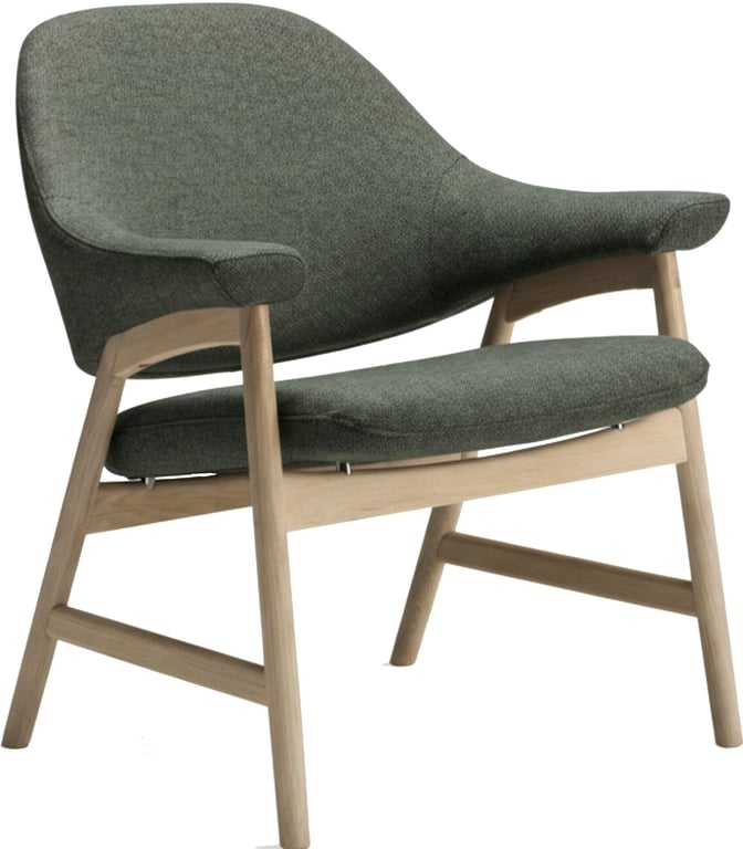 Bilde av Bris stol (stoff Dixie green, hvitpigmenterte eikeben)