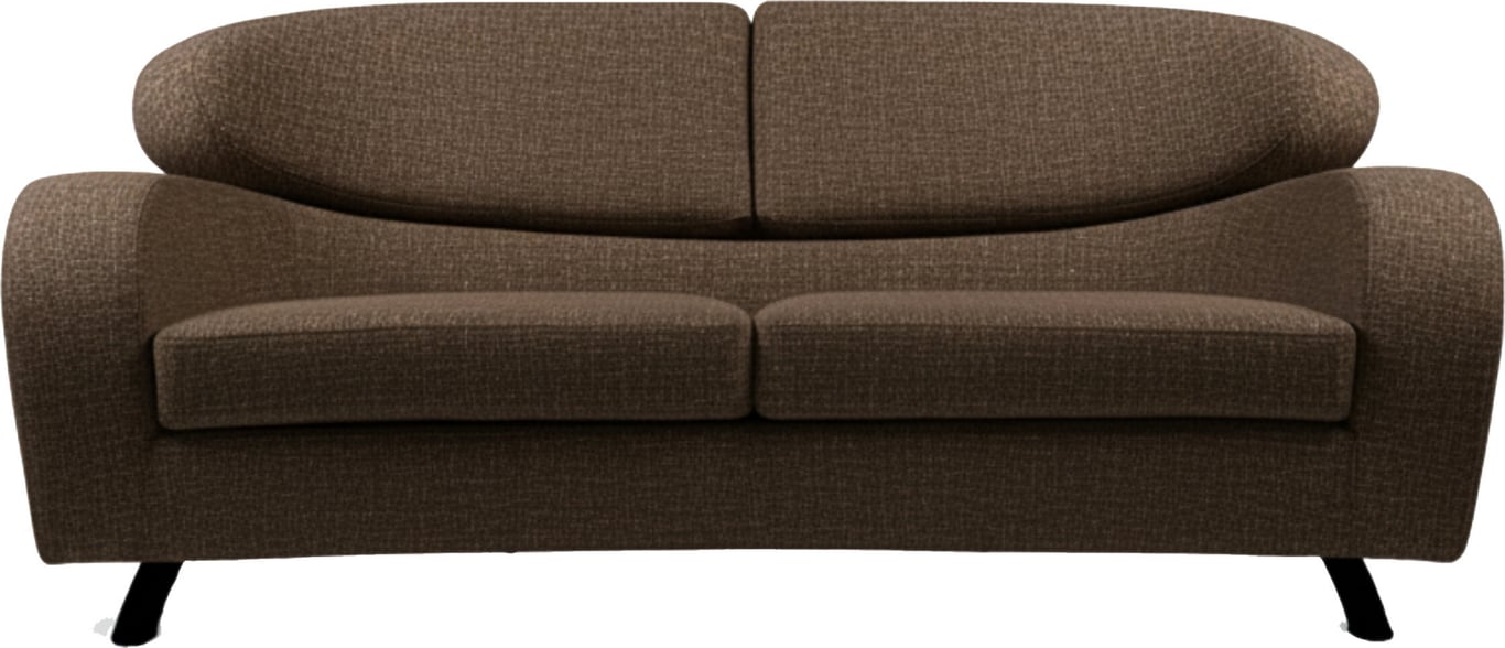 $Bilde av Stream 2,5-seter (soft komfort, stoff Arn brown, svartlakkerte stålbein)