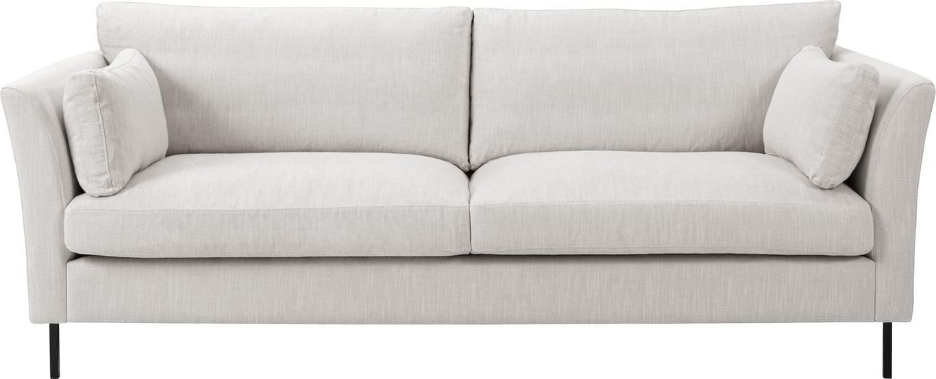 Modulsofa. 3 seter i stoff Lava uni, armlene W5, med duntopp.