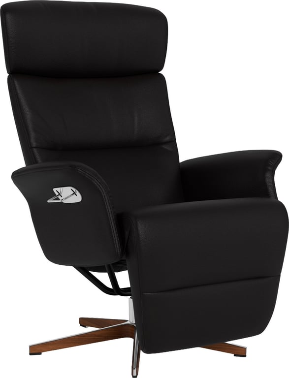 $Bilde av Conform Master recliner (svingfot valnøtt/alu hud Sorrento 2554-89 Black)