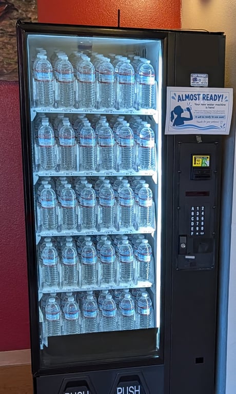 Workplace refreshment area used during break room rollout planning