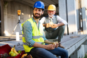 workers on break